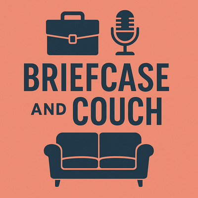 Briefcase and Couch podcast logo 